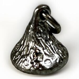 Vintage JC Ferrara 3D Hershey Kiss Chocolate Sterling Silver Charm Pendant~ 3.4g